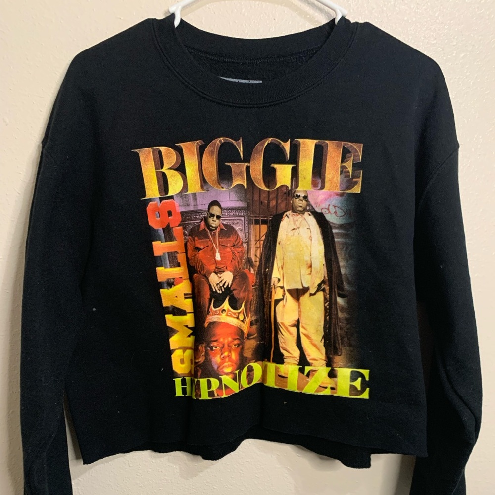 Forever 21 Biggie Smalls cropped sweatshirt